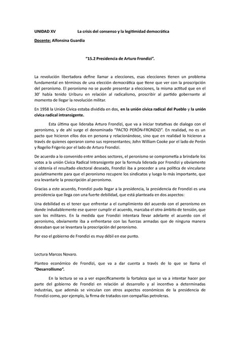 Unidad Xv Clase Gral La Crisis Del Consenso Y La Legitimidad