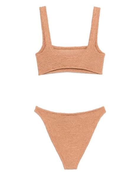 Hunza G Xandra Square Neck Bikini Set In White Lyst