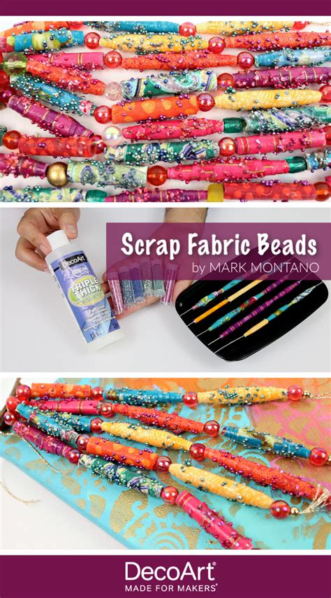 Use Your Scrap Fabrics To Make Beautiful Fabric Beads With Decoart