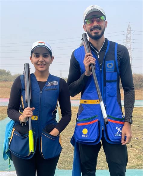 National Shooting C Ships Paris Olympics Pair Of Maheshwari Anantjeet