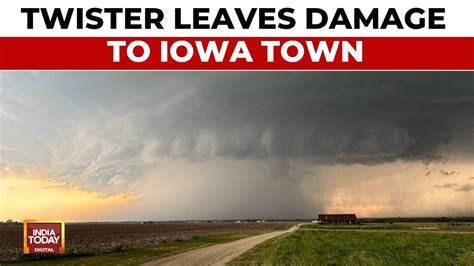 Us Tornado Damage Multiple Tornadoes Take Down Several Wind Turbines In Iowa Youtube