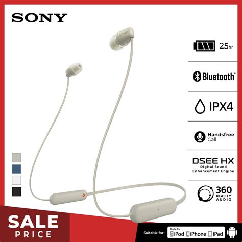 Jual SONY WI C100 In Ear Wireless Bluetooth Headset With Microphone