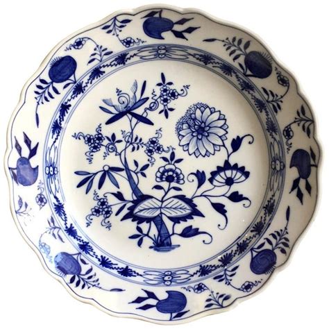 Meissen Blue Onion Porcelain Plate with 1815 Marks and Provenance ...