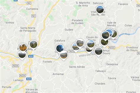 Map of Douro Valley Wineries