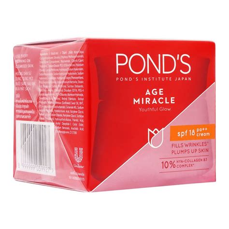 Pond S Age Miracle Youthful Glow Wrinkle Corrector Day Cream SPF18 PA