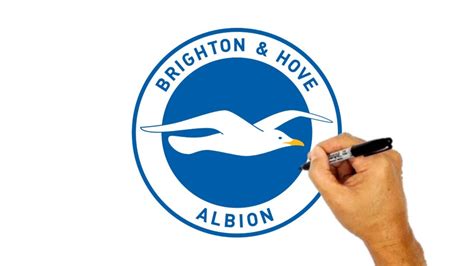 How to draw brighton & hove albion logo || Football club logo drawing ...