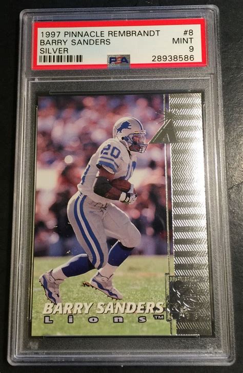 Barry Sanders Pinnacle Rembrandt Silver Foil Psa Pop