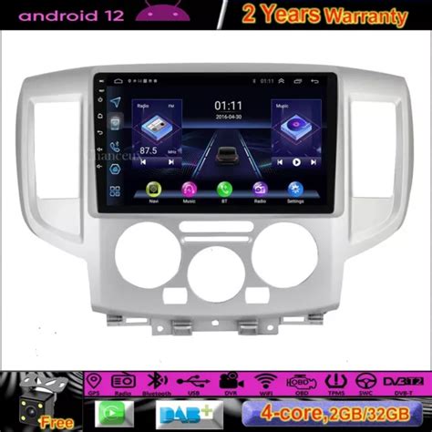 Android Autoradio Dab Carplay Bt Gps Satnavi Dvr For Nissan Nv