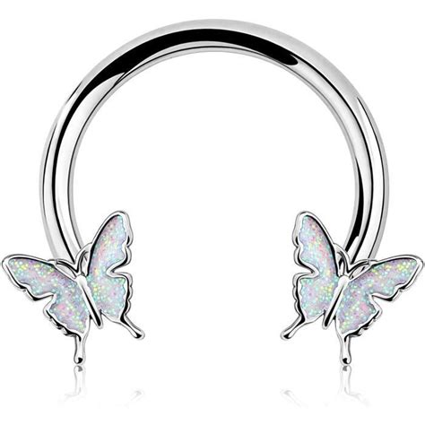 Oufer G Papillon Piercing Septum Anneau De Nez En Acier Inoxydable