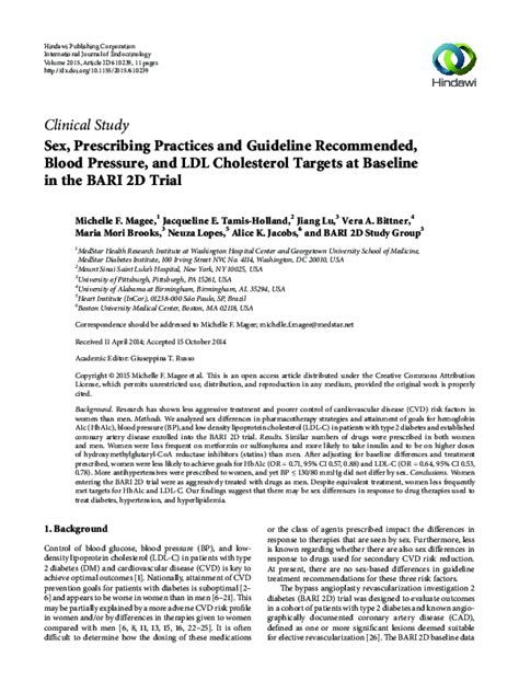 Pdf Sex Prescribing Practices And Guideline Recommended Blood