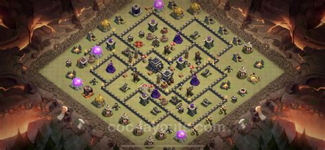 Best Anti 2 Stars War Base Th9 With Link Anti Everything 2023 Town