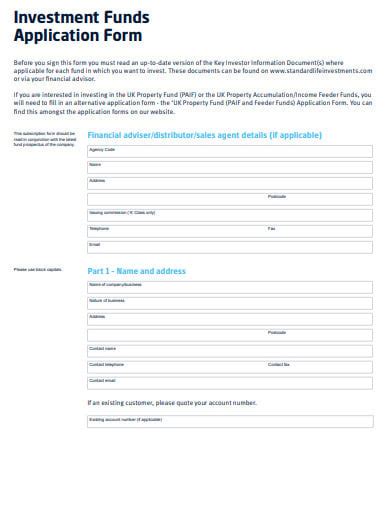 13 Investment Form Templates In Pdf Word