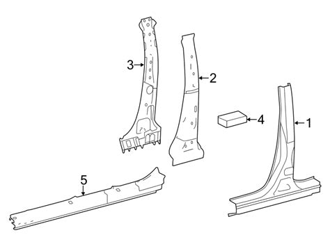 Toyota Highlander Pillar. And. Rocker. Panel - 613110E050 | Toyota ...