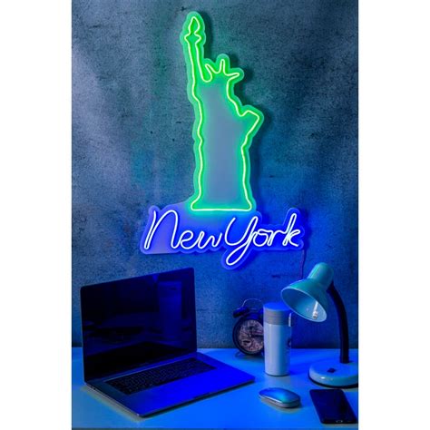 27 6 US Novelty New York Statue of Liberty Led Neon Sign Wall Décor