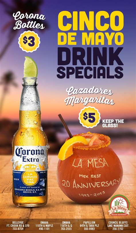 La Mesa Cinco De Mayo Drink Specials - La Mesa Mexican Restaurant