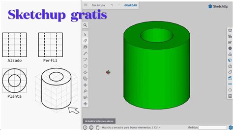 Sketchup Online D Dibujar Un Cilindro De Picuino Vistas Con Enlace