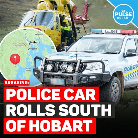 Police Car Rolls South Of Hobart Pulse Tasmania