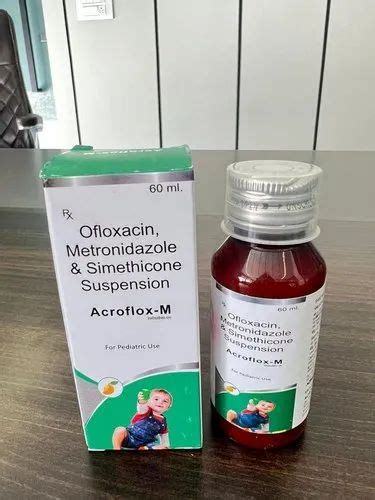 Acroflox M Ofloxacin Metronidazole Simethicone Suspension Syrup 60