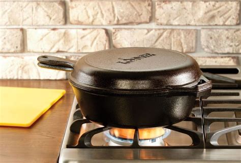 Lodge 2 In 1 Cast Iron Combo Cooker Dutch Oven And Skillet Lid