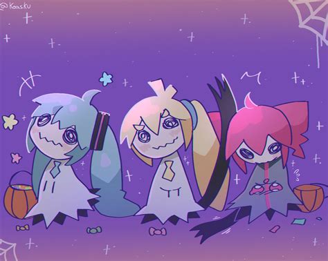 Hatsune Miku Kasane Teto Mimikyu And Akita Neru Vocaloid And 1 More