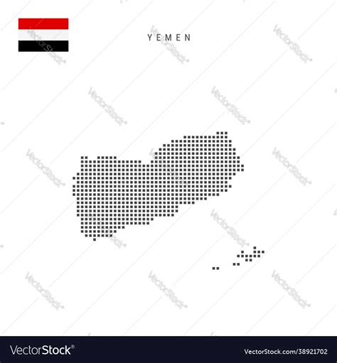 Square Dots Pattern Map Yemen Yemeni Dotted Vector Image