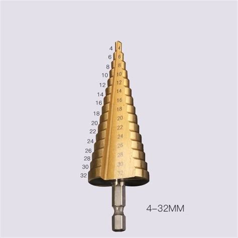 Forets étagés à revêtement en titane HSS YWEI 4 32mm Perçage