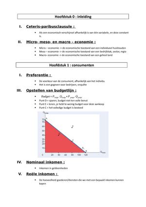 Samenvatting Inleiding En Consument ECONOMIE HOOFDSTUK 1 INLEIDENDE