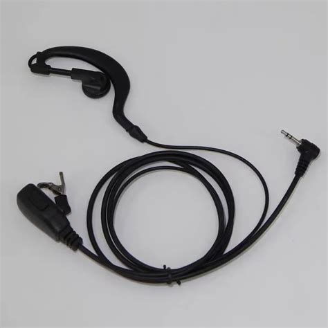 2024 New 1 Pin 2 5mm Two Way Radio Earpiece With Mic PTT G Shape For