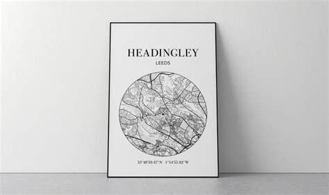 Headingley Stadium: Cricket Ground Map Print - Etsy | Map print ...