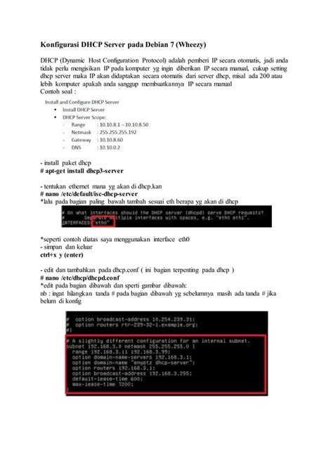 Konfigurasi Dhcp Server Pada Debian Pdf