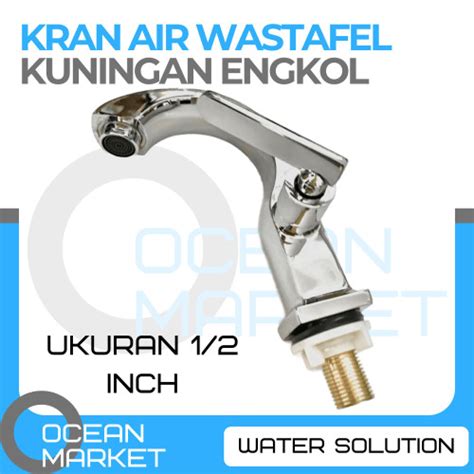 Jual Kran Air Wastafel Cuci Tangan Engkol Kuningan Minimalis 1 2 Inch