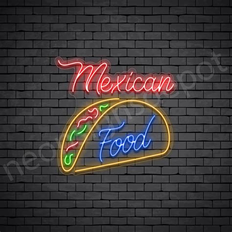 Mexican Food V5 Neon Sign - Neon Signs Depot