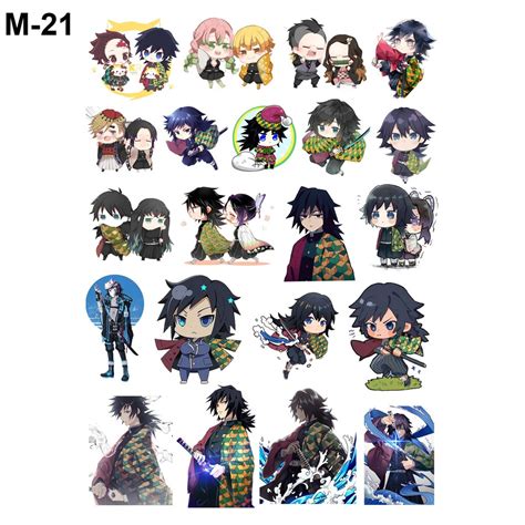 Sticker Anime Kimetsu No Yaiba Nhân Vật Trụ Cột Tomioka Giyuu Shopee