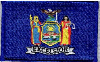 New York State Flag Patch (Color) W/ Velcro - B & H Military Medals