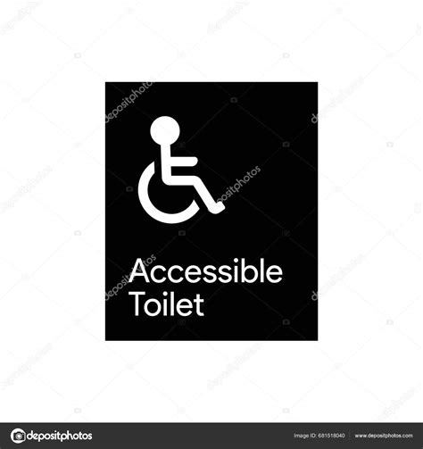 Accessible Toilet Wayfinding Sign Label Stock Vector by ...