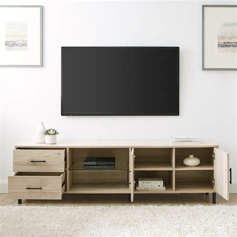 Modern Low Profile Tv Consolereclaimed Barnwood 15 X 70 In 2022