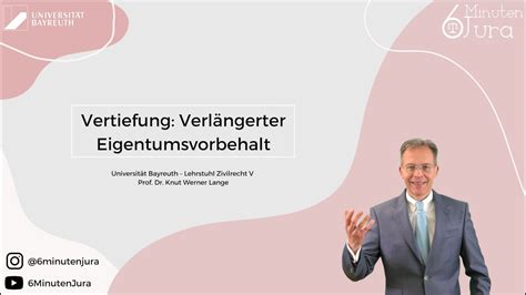 Verlängerter Eigentumsvorbehalt YouTube