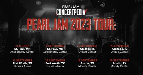 2023 Pearl Jam Concerts Tour Dates Show Reviews LO4L Concertpedia