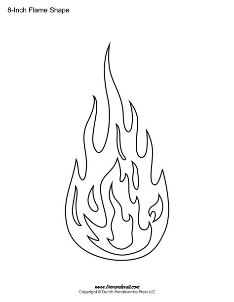 Printable Flame Template