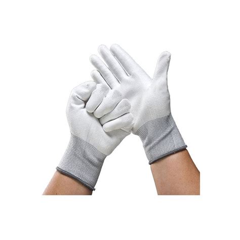 Antistatic White Pu Coated Gloves