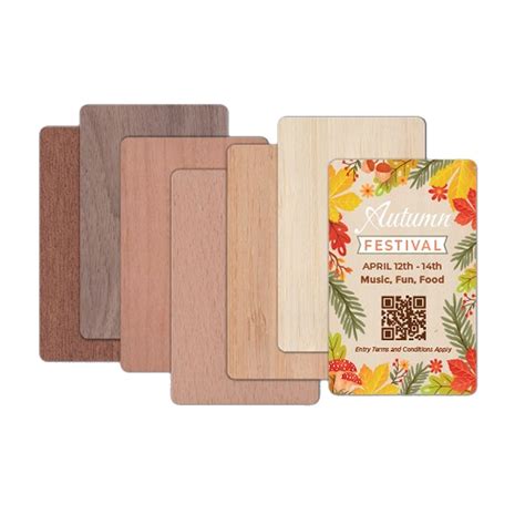 Rfid Digital Printing Wooden Business Card Huyi Rfid