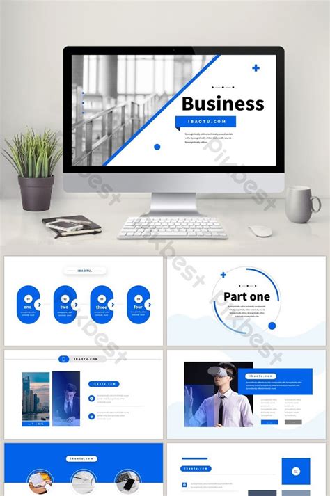 Template Ppt Umum Bisnis Biru Sederhana Powerpoint Pptx Unduhan