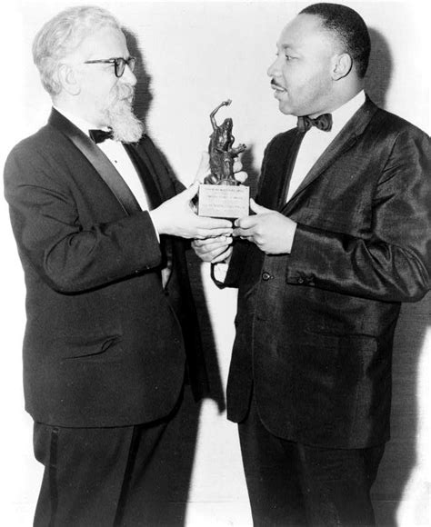 Rabbi Abraham Heschel Presenting Judaism And World Peace Award To Dr