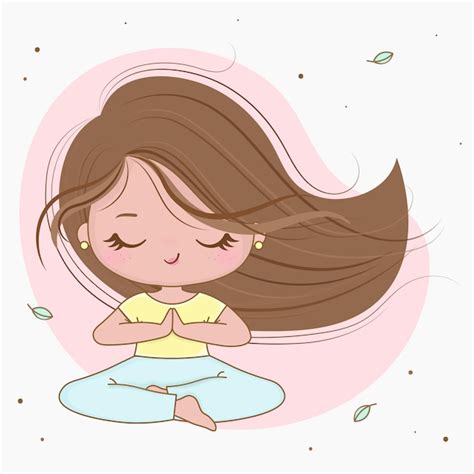 Premium Vector Girl Meditating Drawing Girl Practicing Yoga