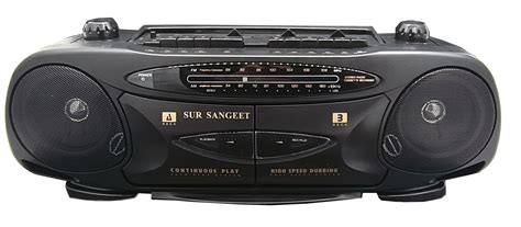 vintage sur sangeet cr  stereo radio double cassette player