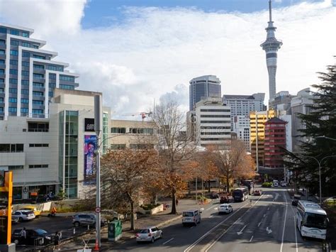 View Down Wellesley Street In Auckland Editorial Stock Image Image Of