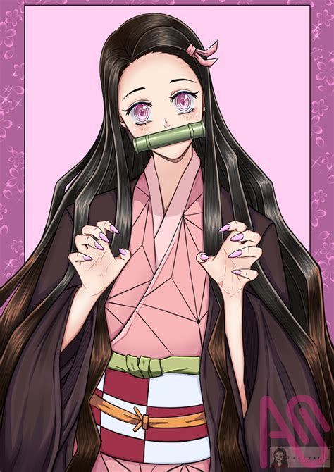 Nezuko Kamado Demon Slayer Hazzyart Illustrations Art Street