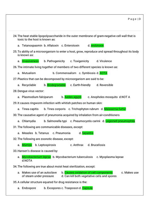 Solution Microbiology And Parasitology Exam Reviewer Studypool