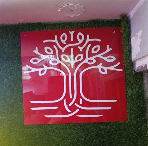 White And Red 2d Acrylic Sign Board 15 Mm Shape Square At Rs 450sq