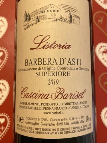 Cascina Baris L Listoria Barbera D Asti Superiore Vivino Brasil